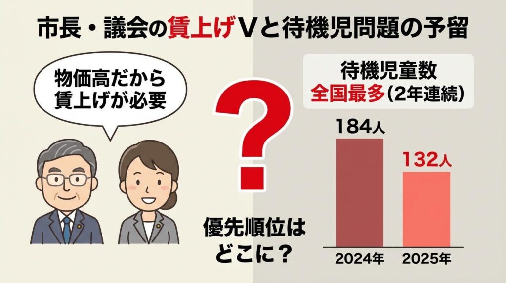 一方で市長・議員は賃上げ案を同時提出