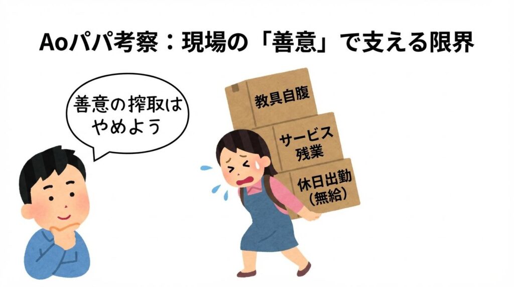 Aoパパ考察｜子どもを守る仕事にお金をかけない社会の行き先