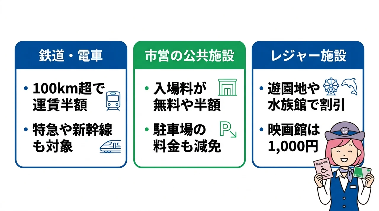 バス以外で付き添い割引が使える施設3選