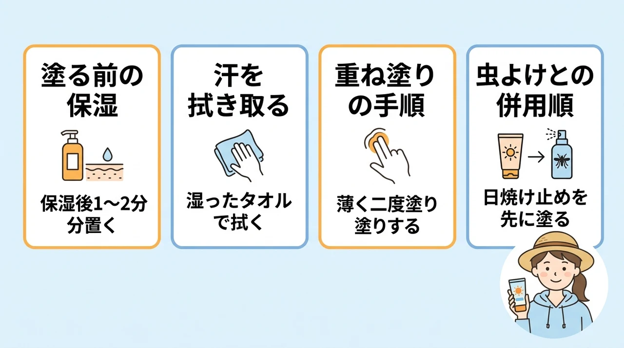 日焼け止めの正しい塗り方と塗り直しのコツ