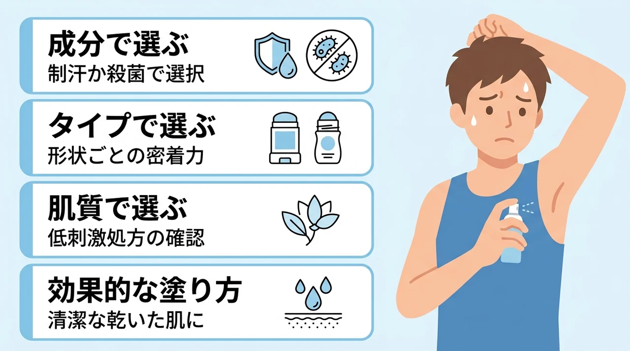 デオドラント・制汗剤の正しい選び方と使い方