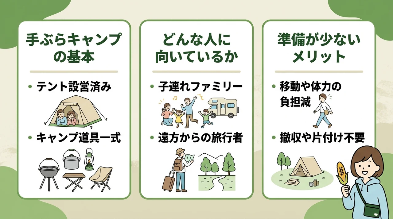 北海道の手ぶらキャンプとは?初心者でも気軽に楽しめる理由