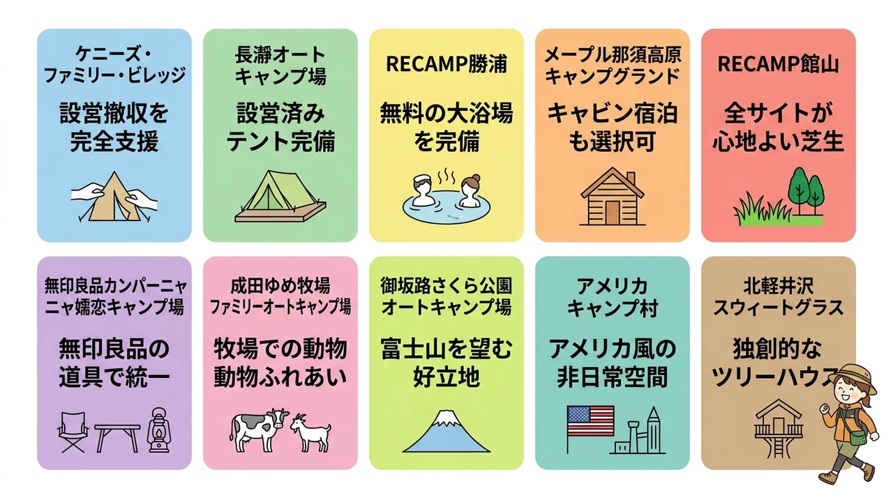 関東で手ぶらキャンプが楽しめるおすすめ施設10選