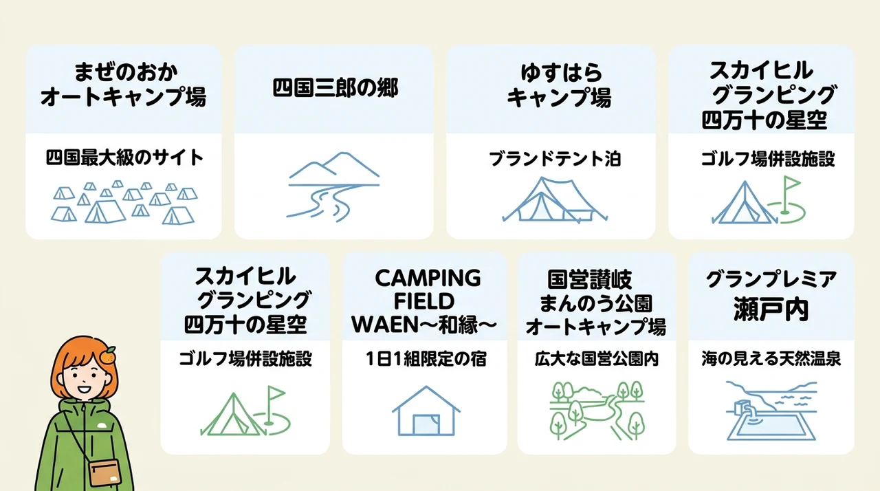 手ぶら派におすすめ！四国のキャンプ場・グランピング施設7選