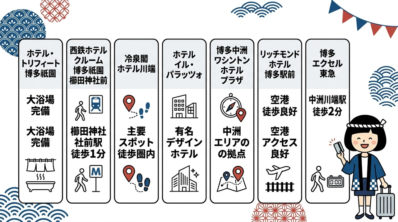 博多祇園山笠の穴場ホテル7選｜混雑回避と観戦立地のベストバランス