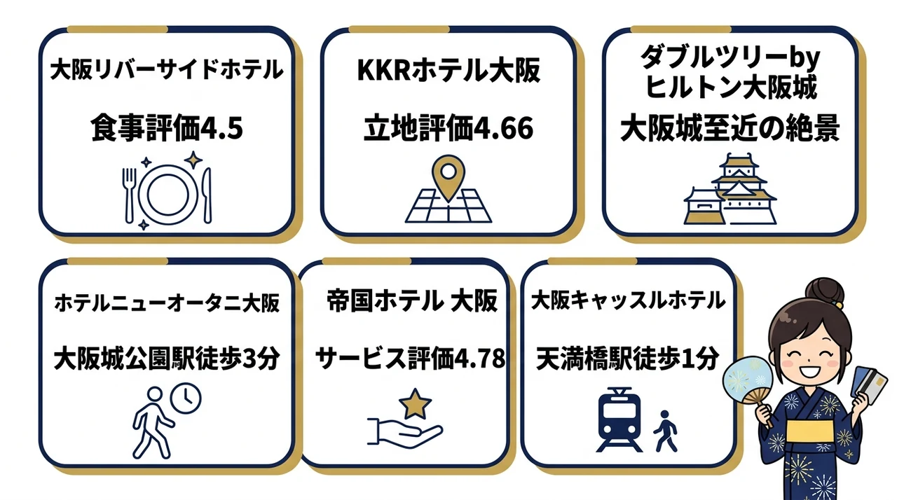 天神祭の穴場ホテルを厳選!人混みを避けて快適に過ごす