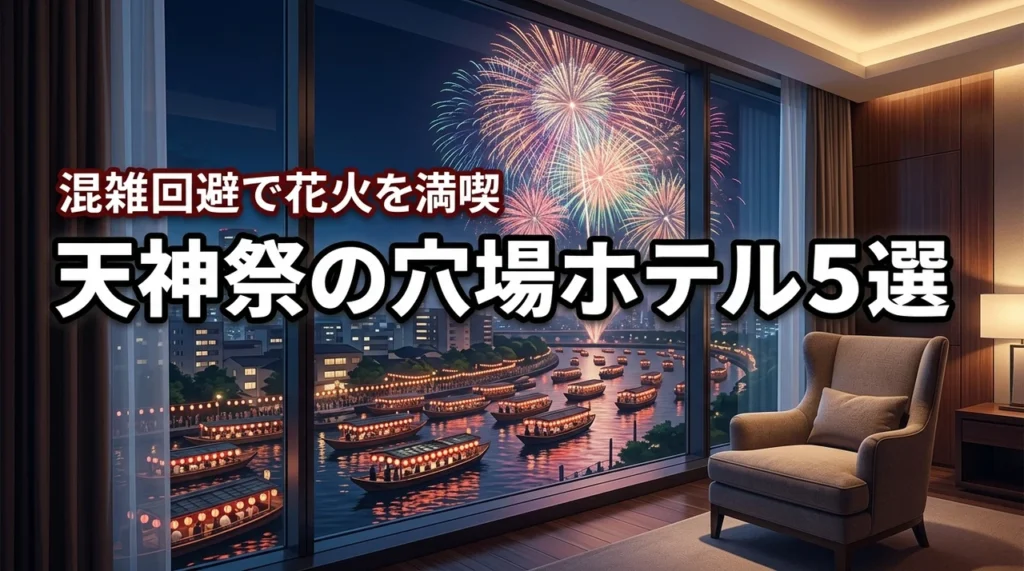 天神祭の穴場ホテルはここ！人混みを避けて花火を快適に楽しむ宿5選