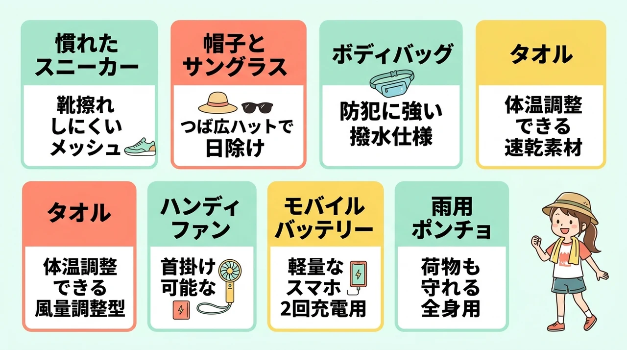 ロッキン女子の必須アイテムと賢い持ち物リスト