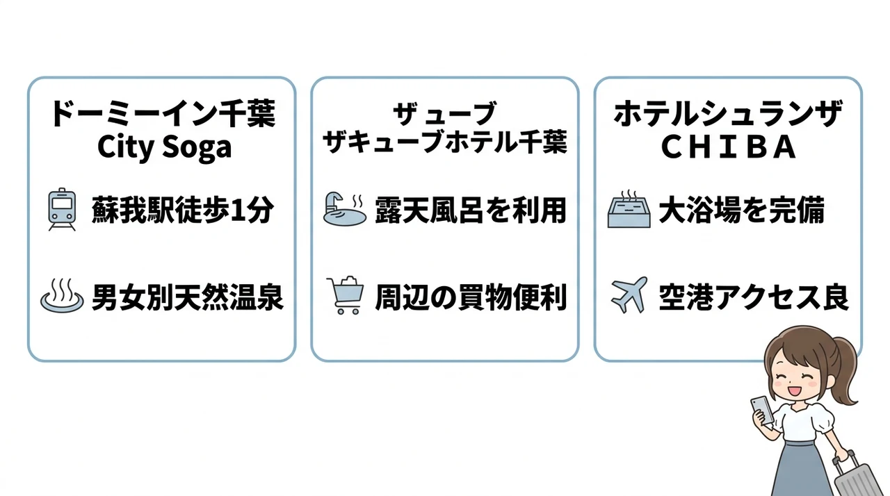 フェス後に疲れを癒す温泉・大浴場付きホテル3選