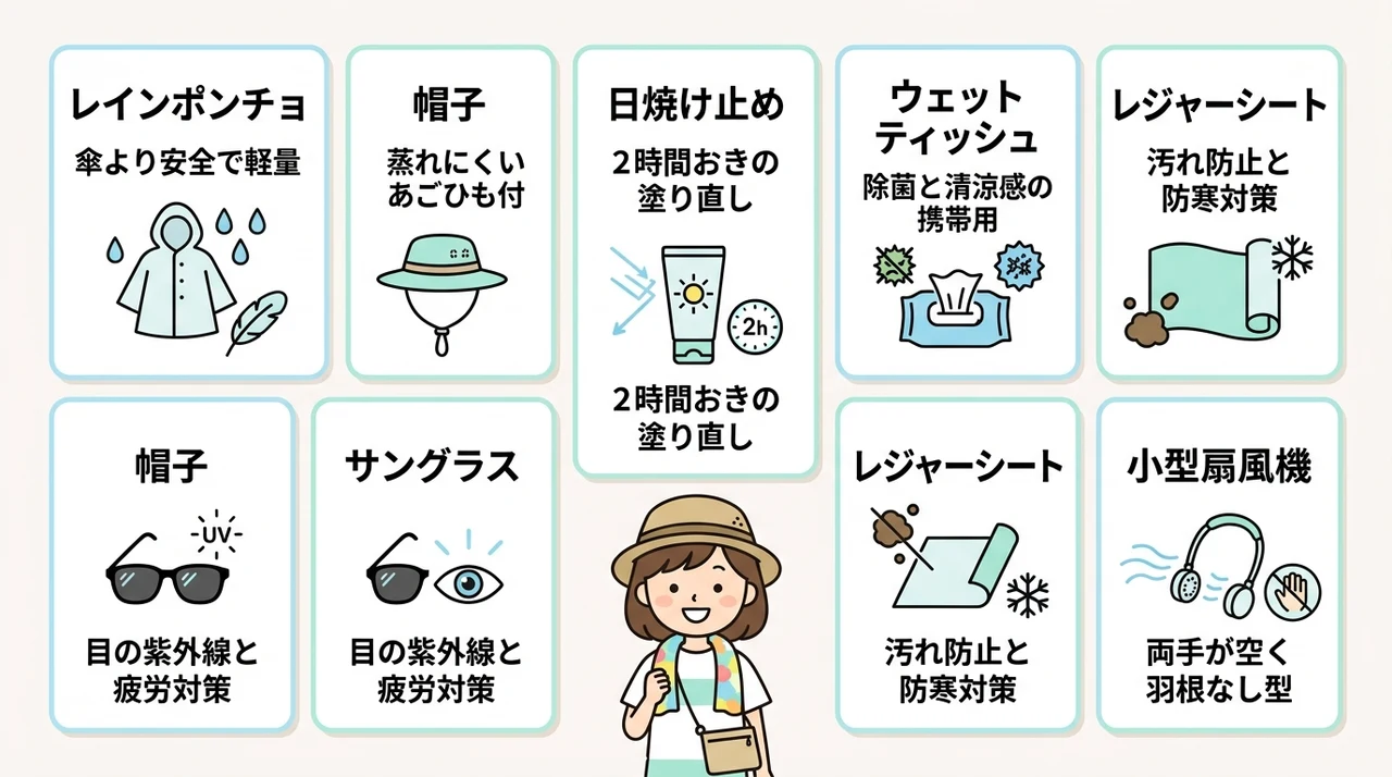 あると便利！フェスを快適にするおすすめ持ち物7選
