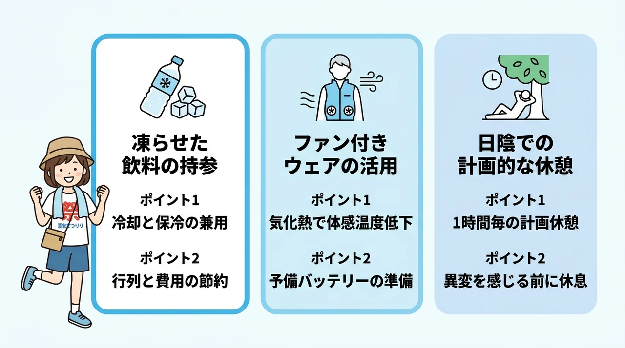 サマソニ初心者でも快適に過ごす熱中症・暑さ対策
