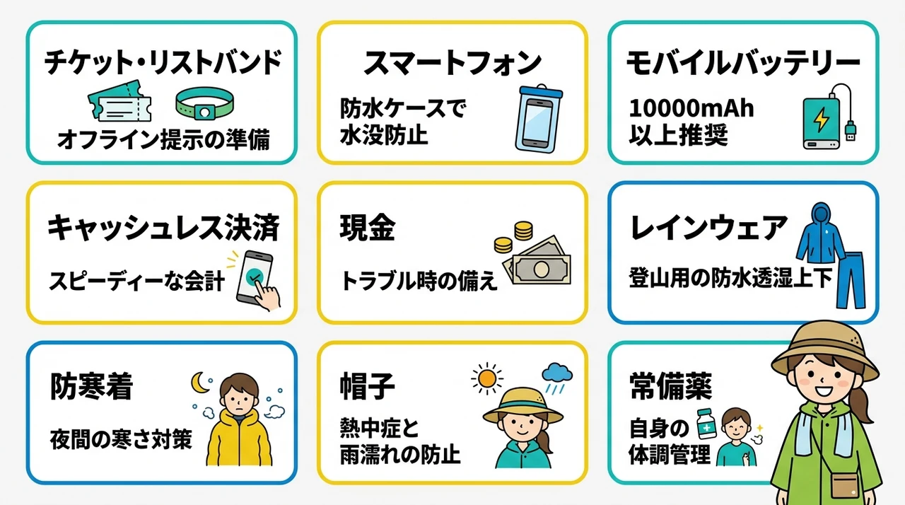 絶対に忘れられない必須持ち物9選