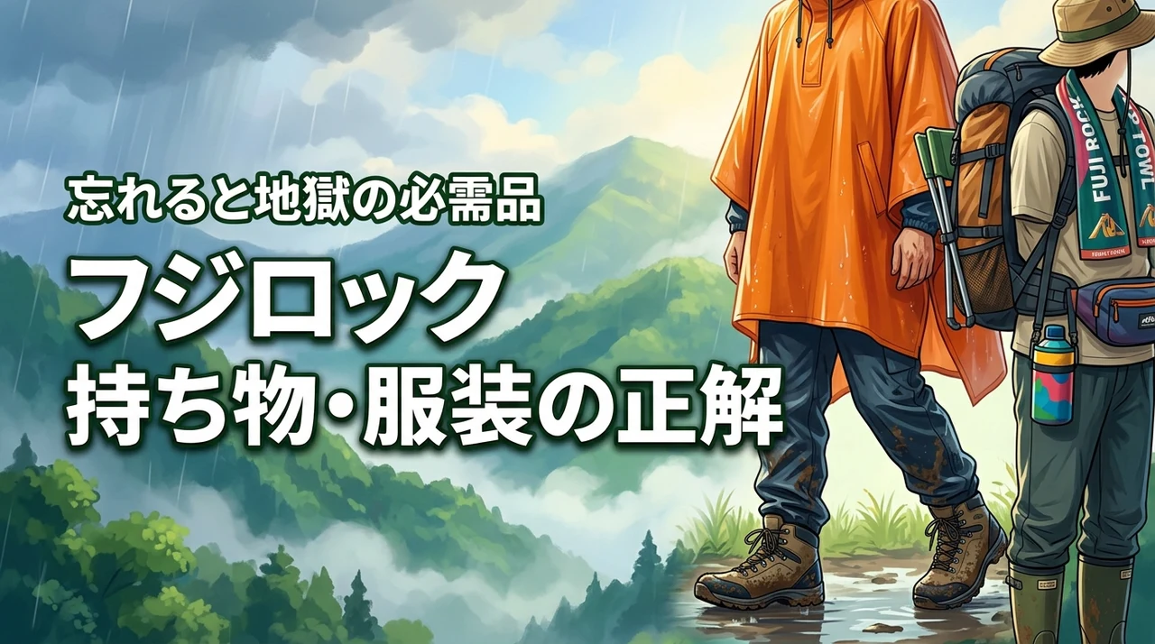 フジロックは持ち物と服装で9割決まる!忘れると地獄を見る必須アイテムとおすすめコーデ