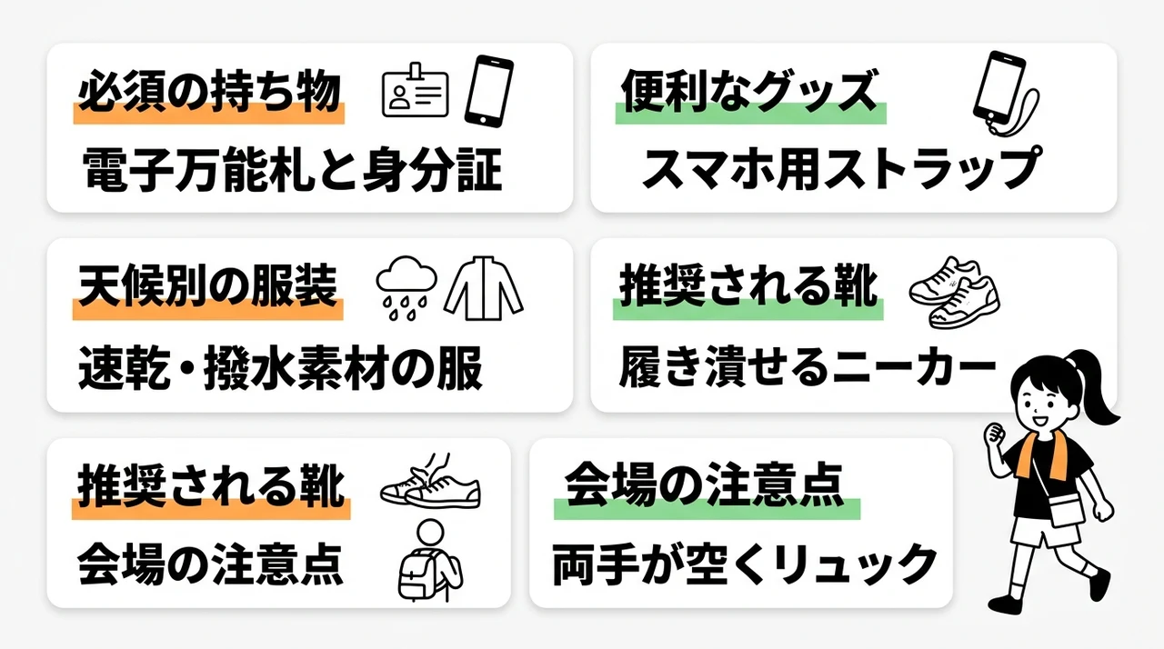 京都大作戦の持ち物と服装の基本