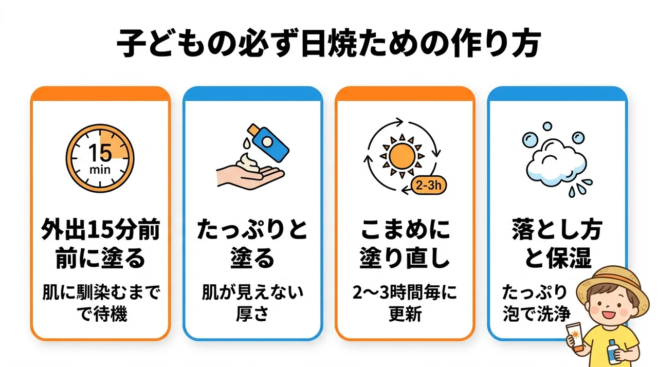 1歳児の肌を守る日焼け止めの正しい塗り方