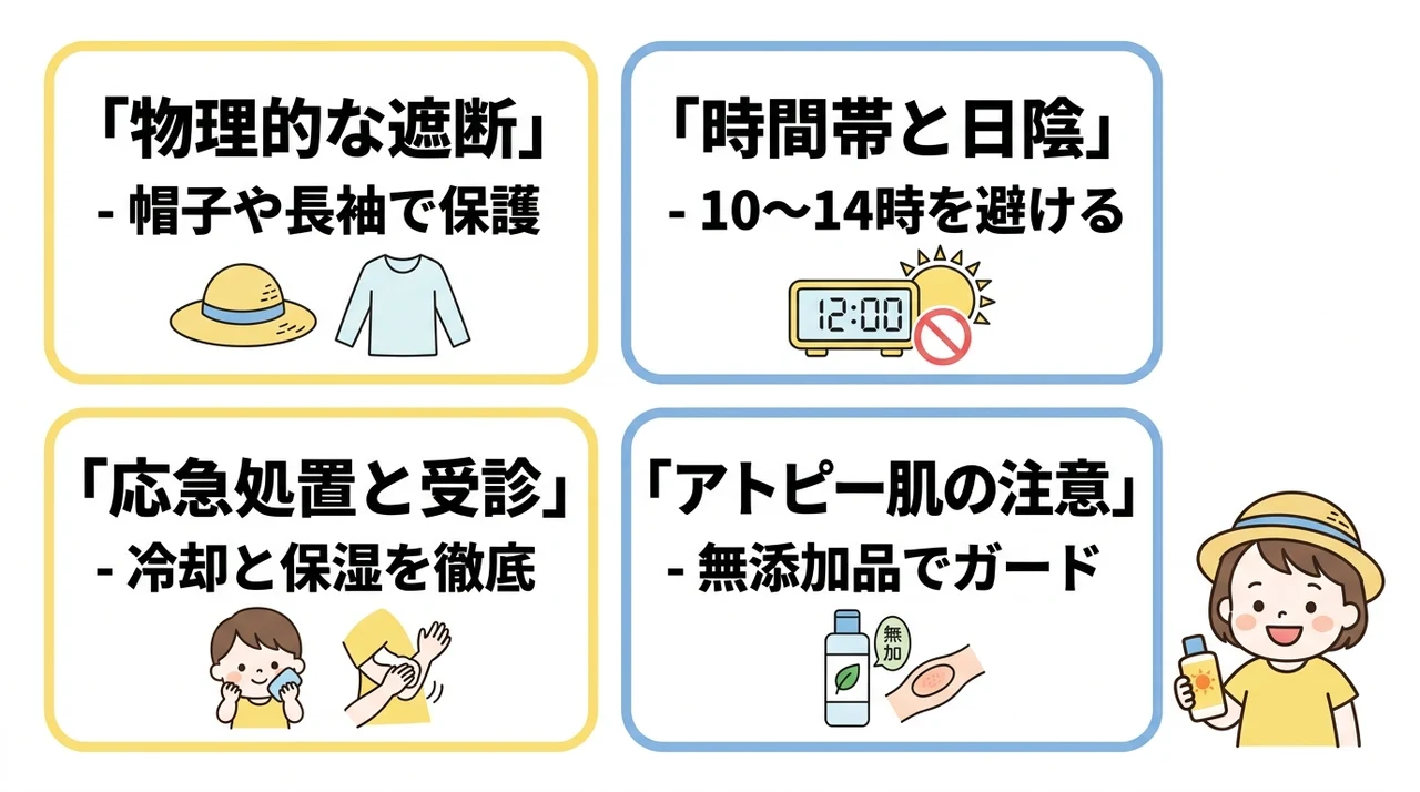 日焼け止め以外でできる紫外線対策と注意点