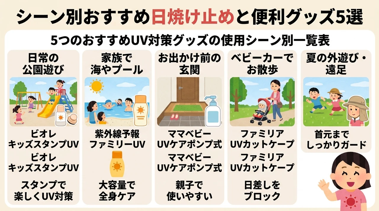 シーン別おすすめ日焼け止めと便利グッズ5選
