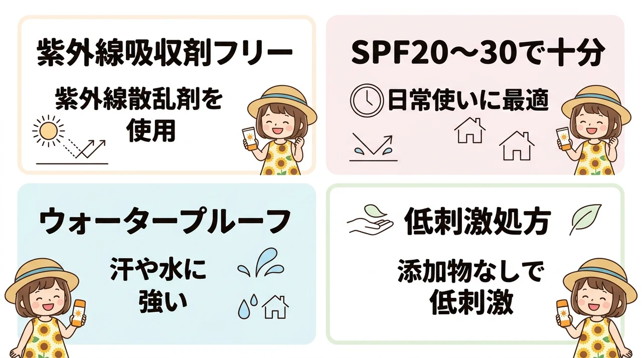 3歳の肌に合う日焼け止めの選び方
