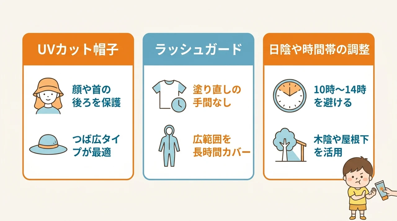 日焼け止めだけに頼らない紫外線対策の併用術