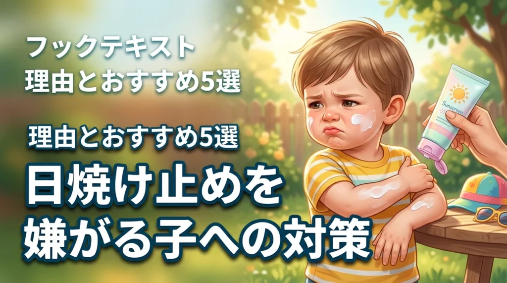 子どもが日焼け止めを嫌がる理由と対策5選！おすすめアイテムでUV対策を