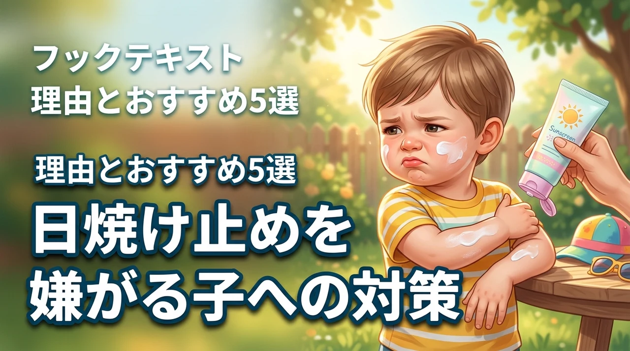 子どもが日焼け止めを嫌がる理由と対策5選！おすすめアイテムでUV対策を