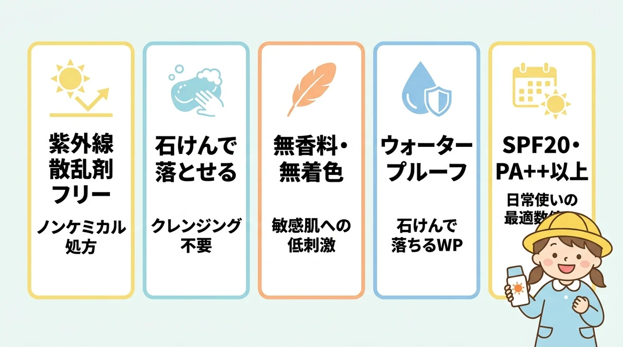 幼稚園の日焼け止めを選ぶ5つの絶対条件