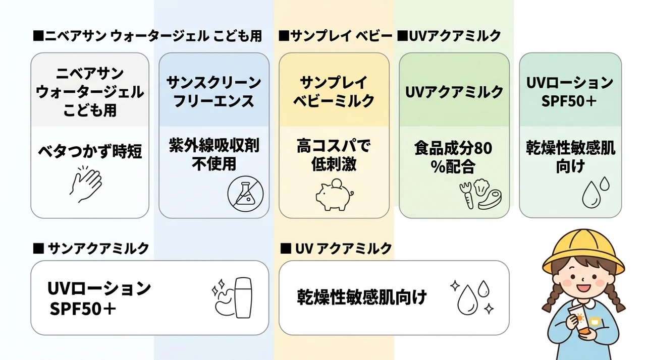 幼稚園児におすすめの日焼け止め5選