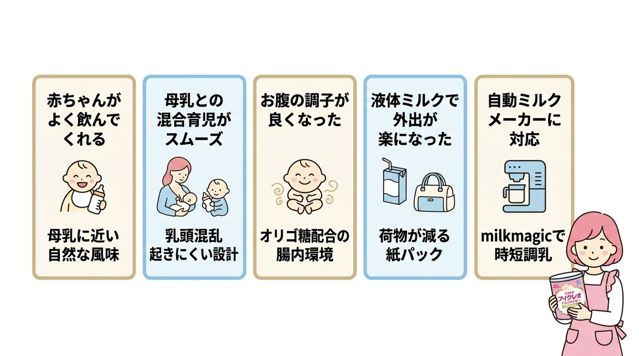 アイクレオの粉ミルクで実感した5つのメリット