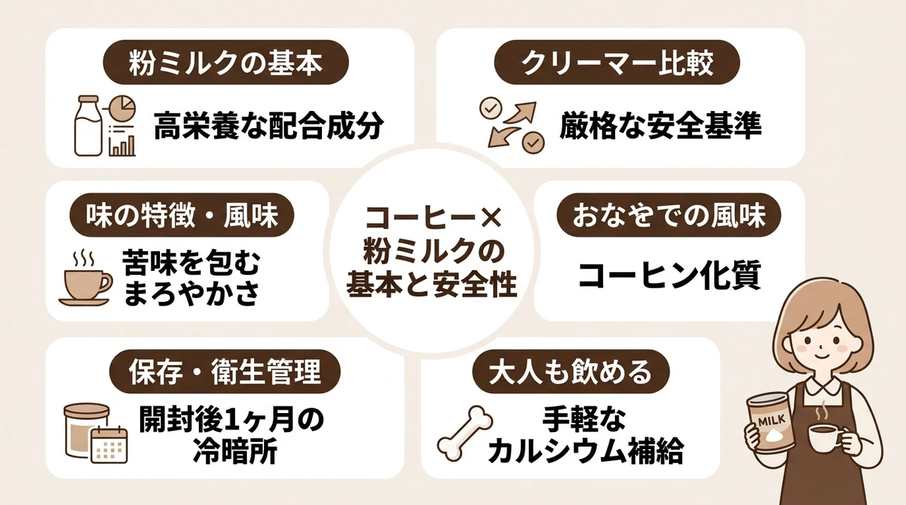 粉ミルクをコーヒーに入れるのはアリ？基本知識と安全性