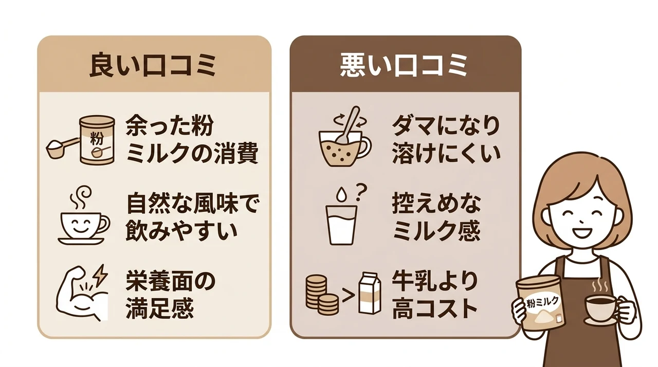 粉ミルクコーヒーの口コミ・評判を徹底調査