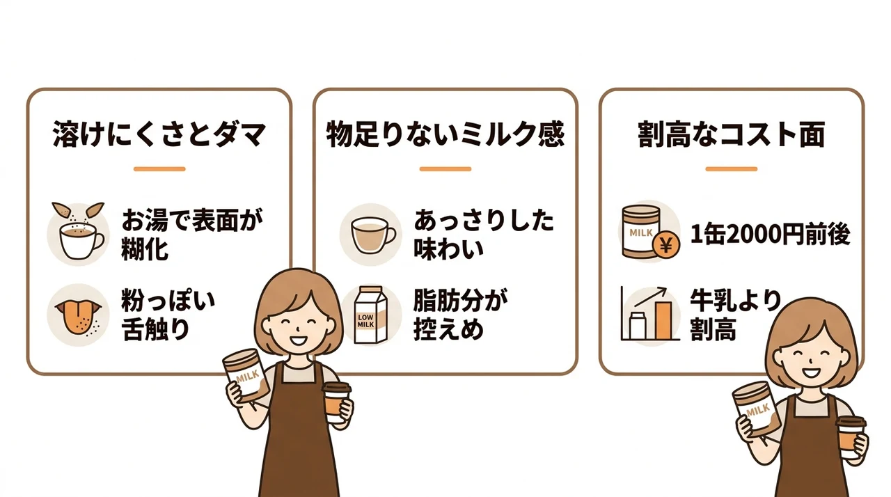 粉ミルクをコーヒーに使う3つのデメリット
