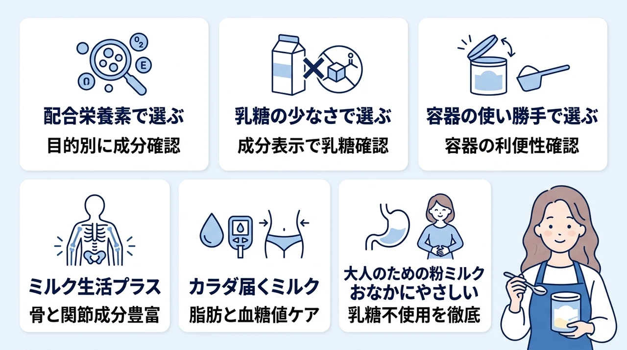 失敗しない大人用粉ミルクの選び方とおすすめ商品