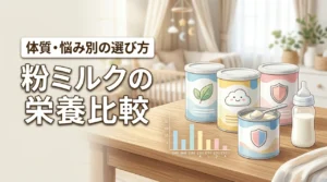 粉ミルクの栄養比較で迷ったら?体質と悩みに合わせた賢い選び方