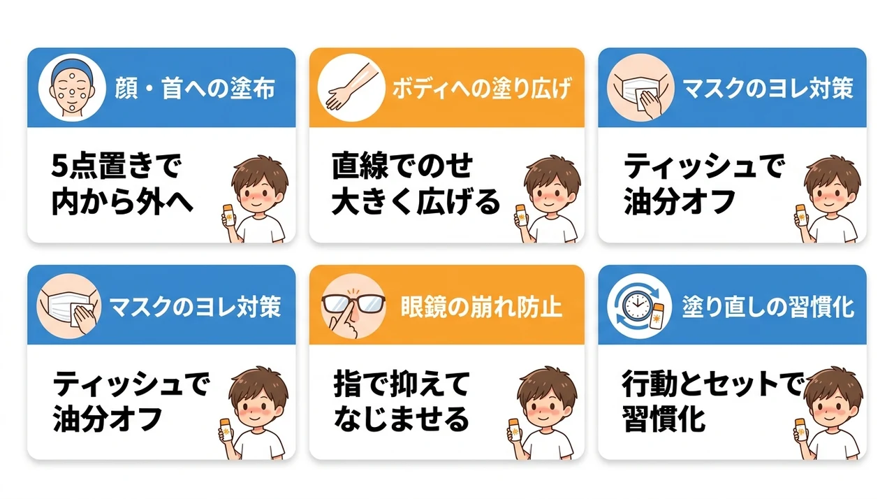 日焼け止めの正しい塗り方とヨレ・崩れを防ぐ実践テクニック