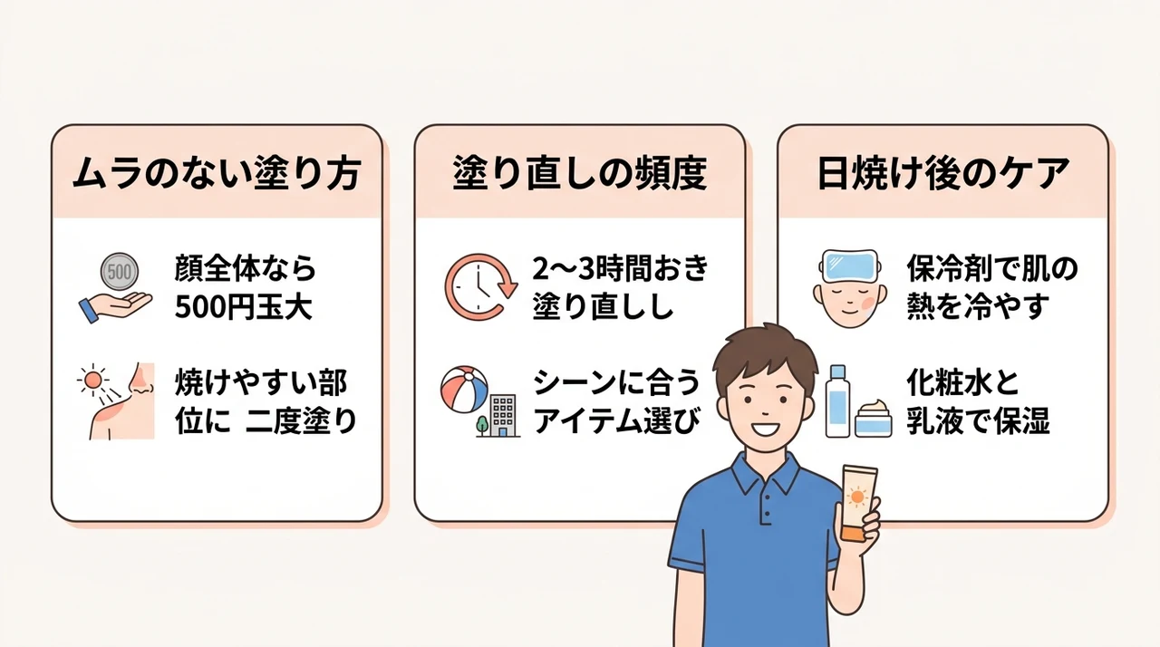 日焼け止めの効果を高める正しい塗り方と習慣