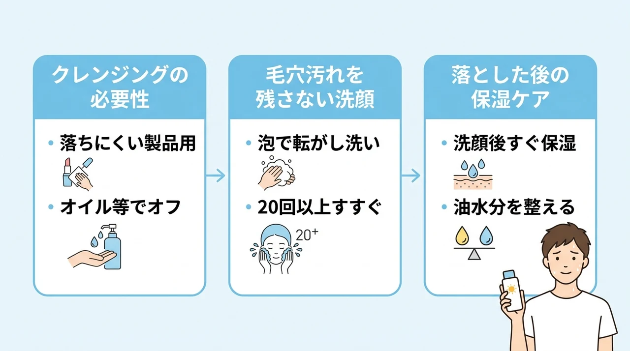 テカリ知らずの肌を保つ日焼け止めの正しい落とし方