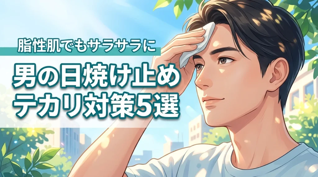 男の日焼け止めがテカる原因と対策5選｜脂性肌でもサラサラを保つ方法