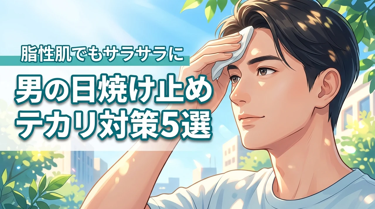 男の日焼け止めがテカる原因と対策5選｜脂性肌でもサラサラを保つ方法