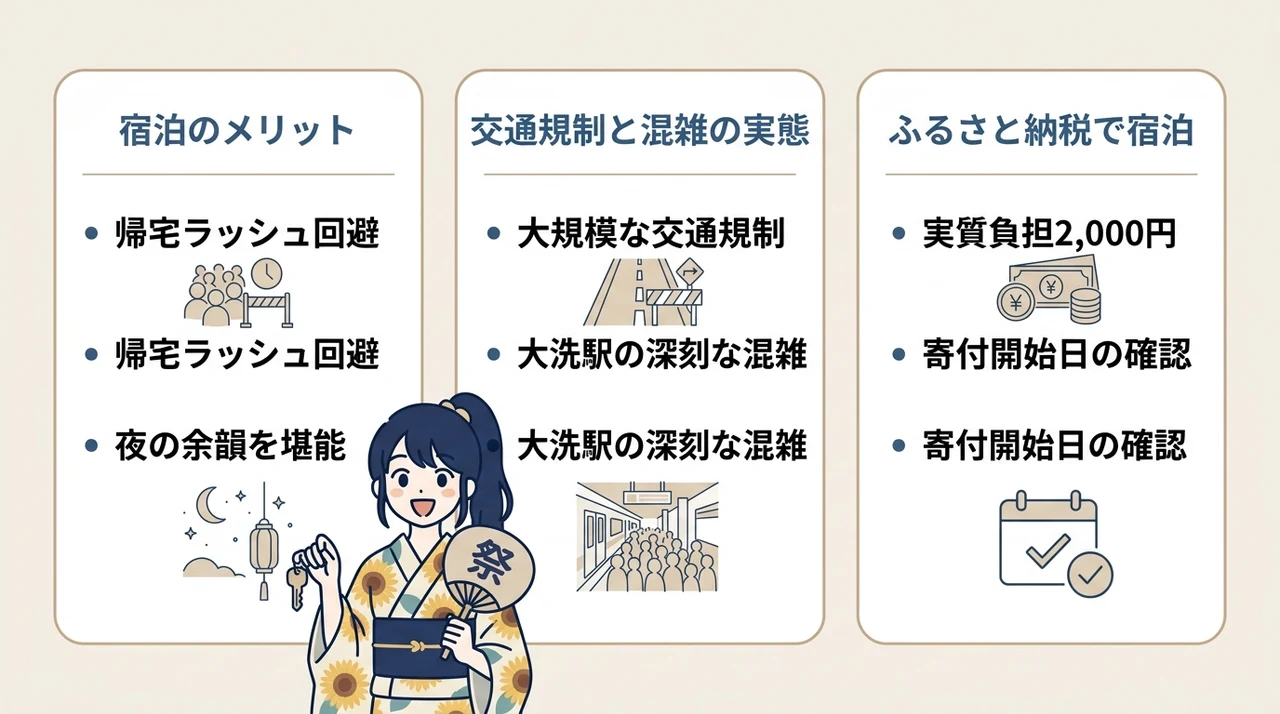 大洗海上花火大会のホテル予約はなぜ必須？混雑回避のススメ