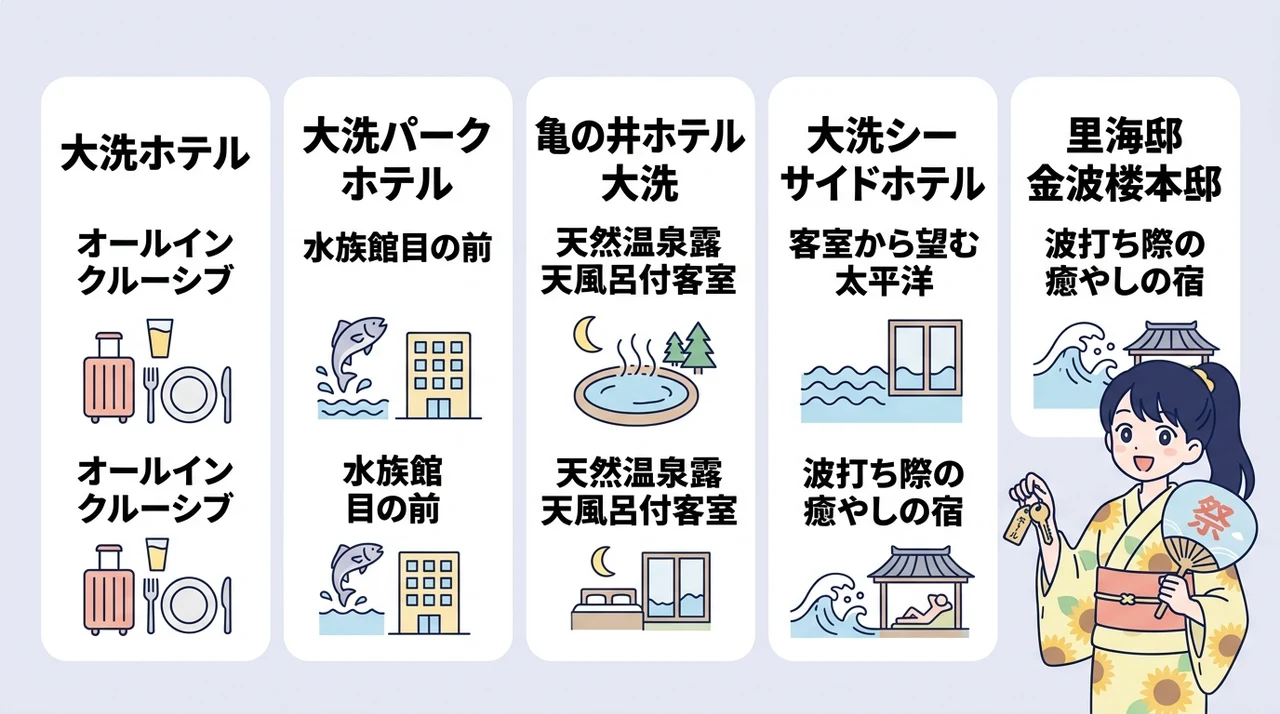 大洗海上花火大会の穴場ホテルおすすめ5選