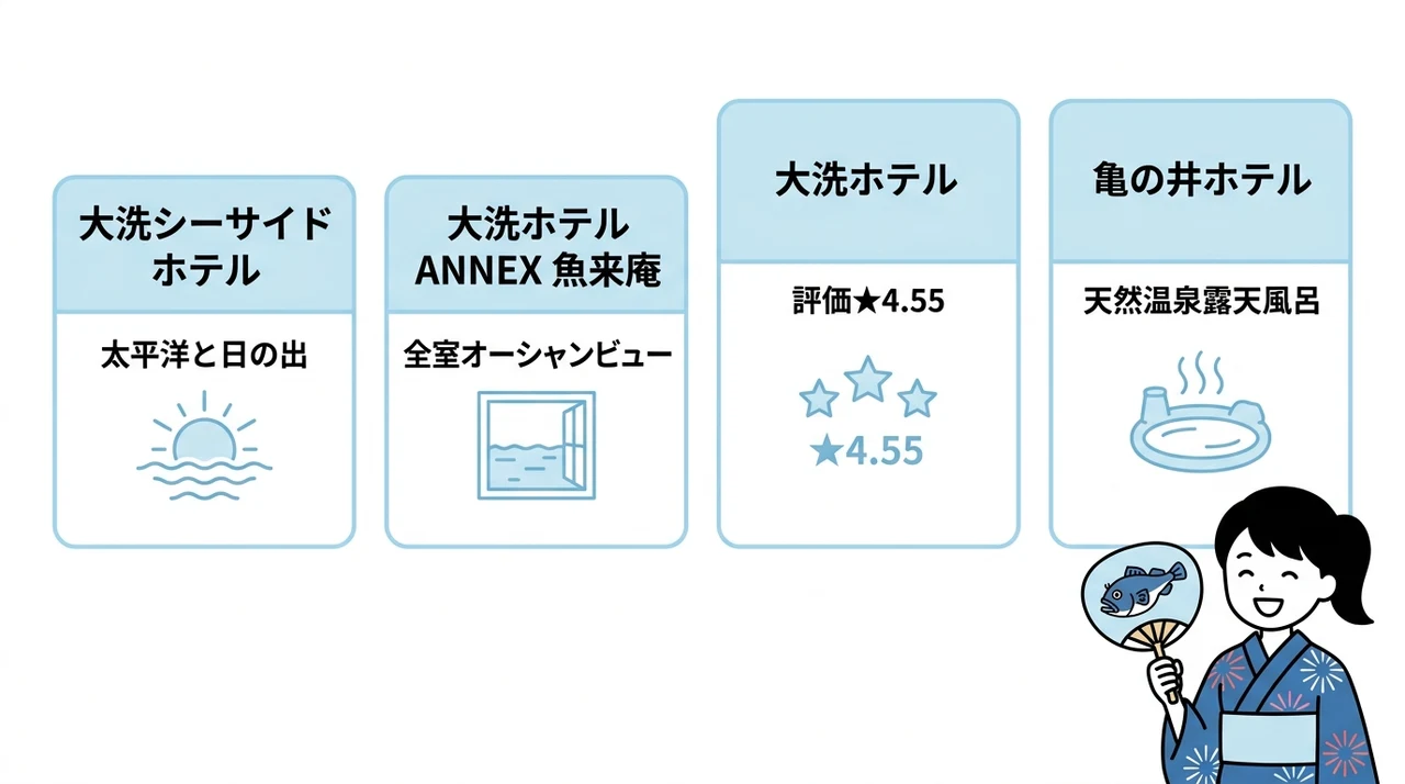 宿泊券付き返礼品で大洗の花火を堪能する