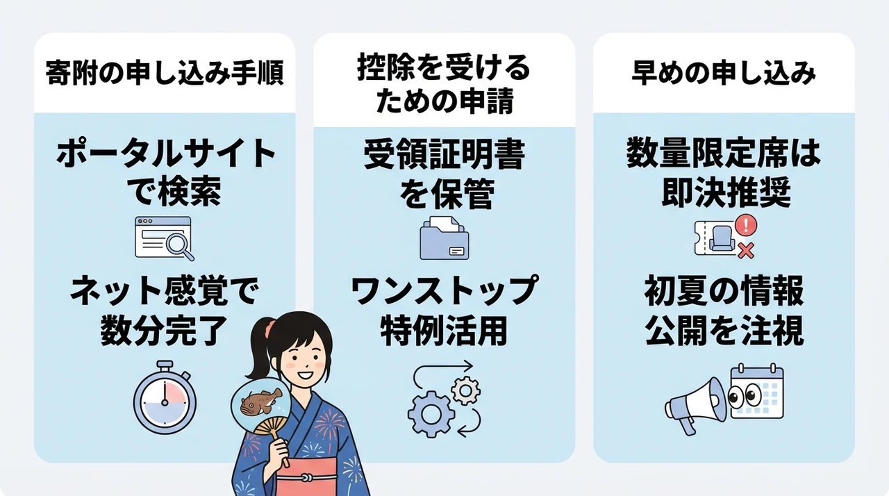 ふるさと納税でチケットを申し込む手順と注意点
