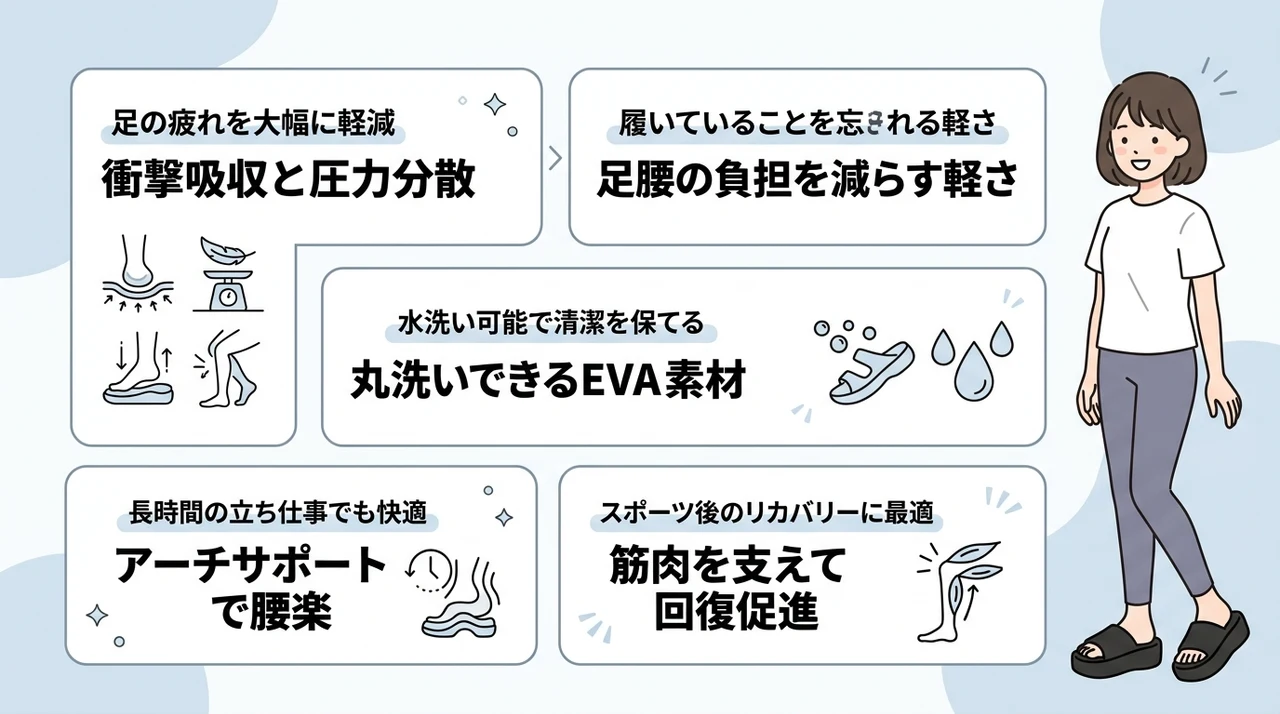 TELICリカバリーサンダルで実感した5つのメリット