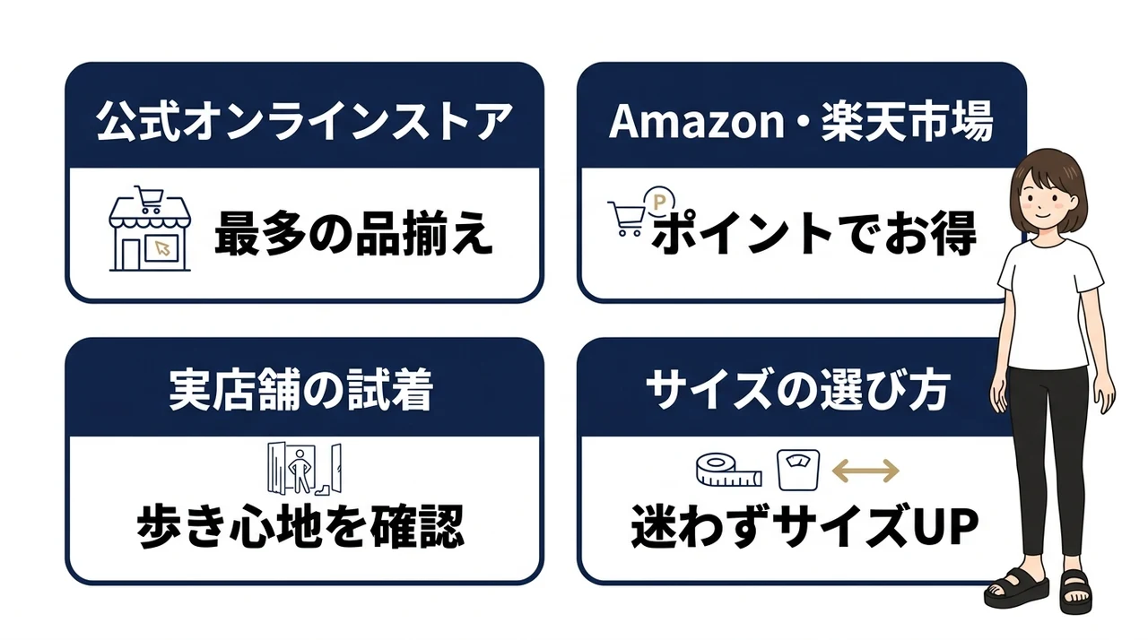 TELICリカバリーサンダルの購入場所と選び方