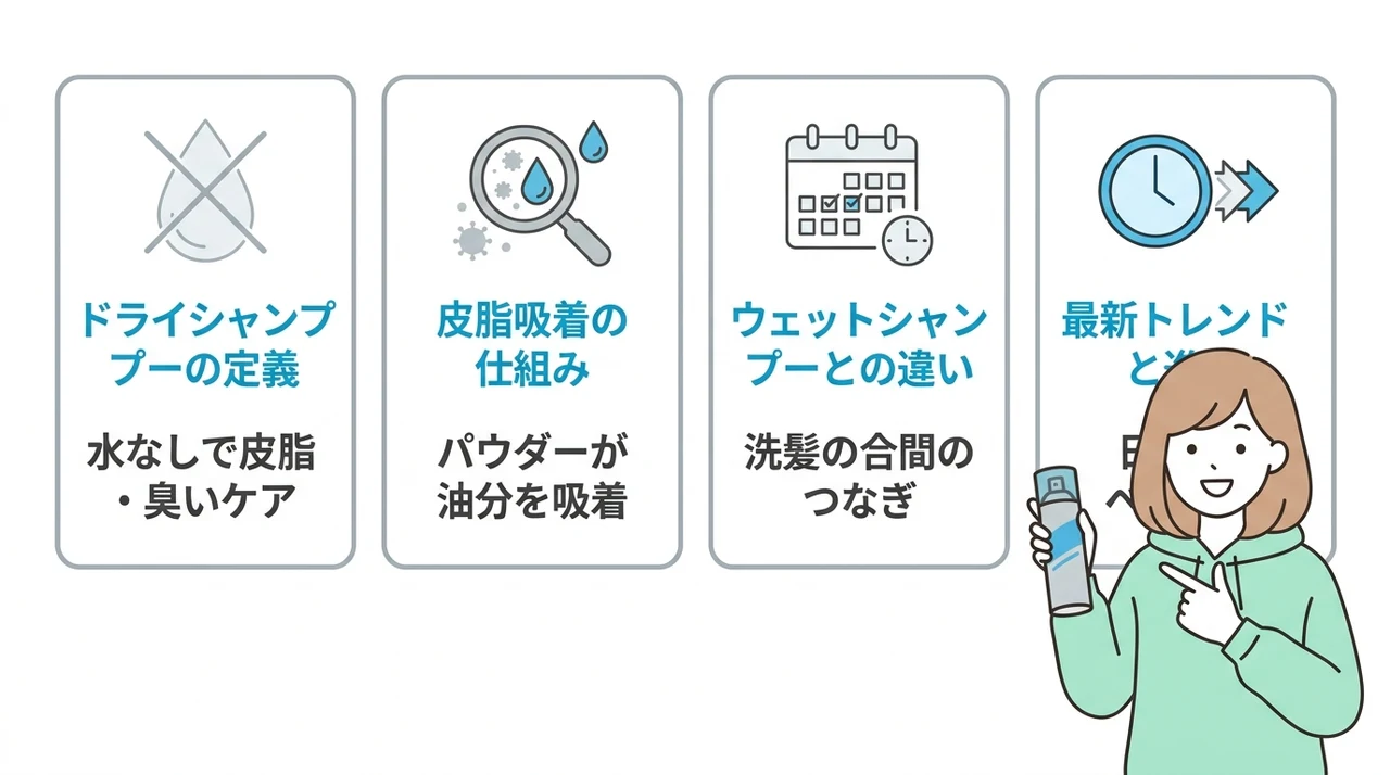 ドライシャンプーとは？基本の仕組みと進化する役割