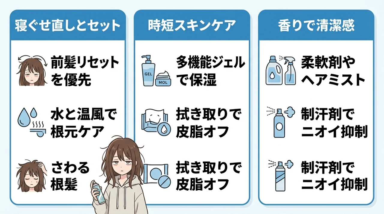 翌朝のリカバリーを叶える最小限の身だしなみ術