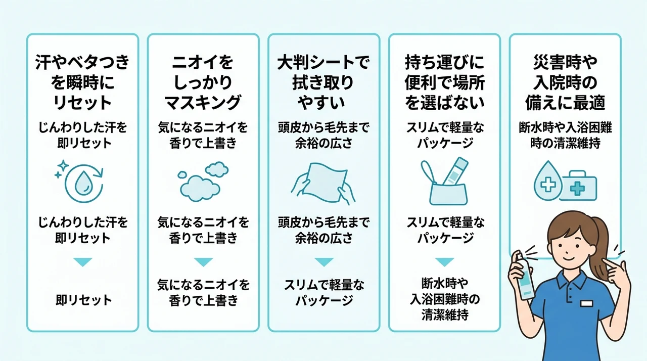 メリットのドライシャンプーを使って実感した5つのメリット