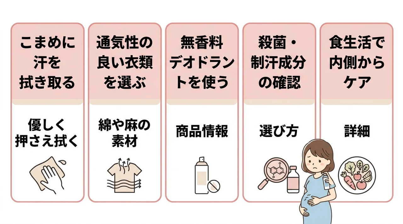 妊娠中でも安心な脇の臭い対策5選