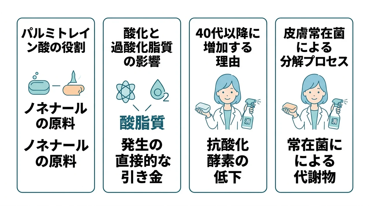 ノネナールが発生する仕組みと加齢の関係
