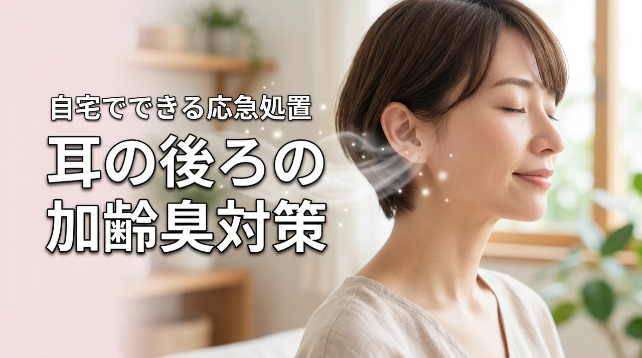 耳の後ろのにおいは加齢臭が原因かも。自宅でできる予防と応急処置